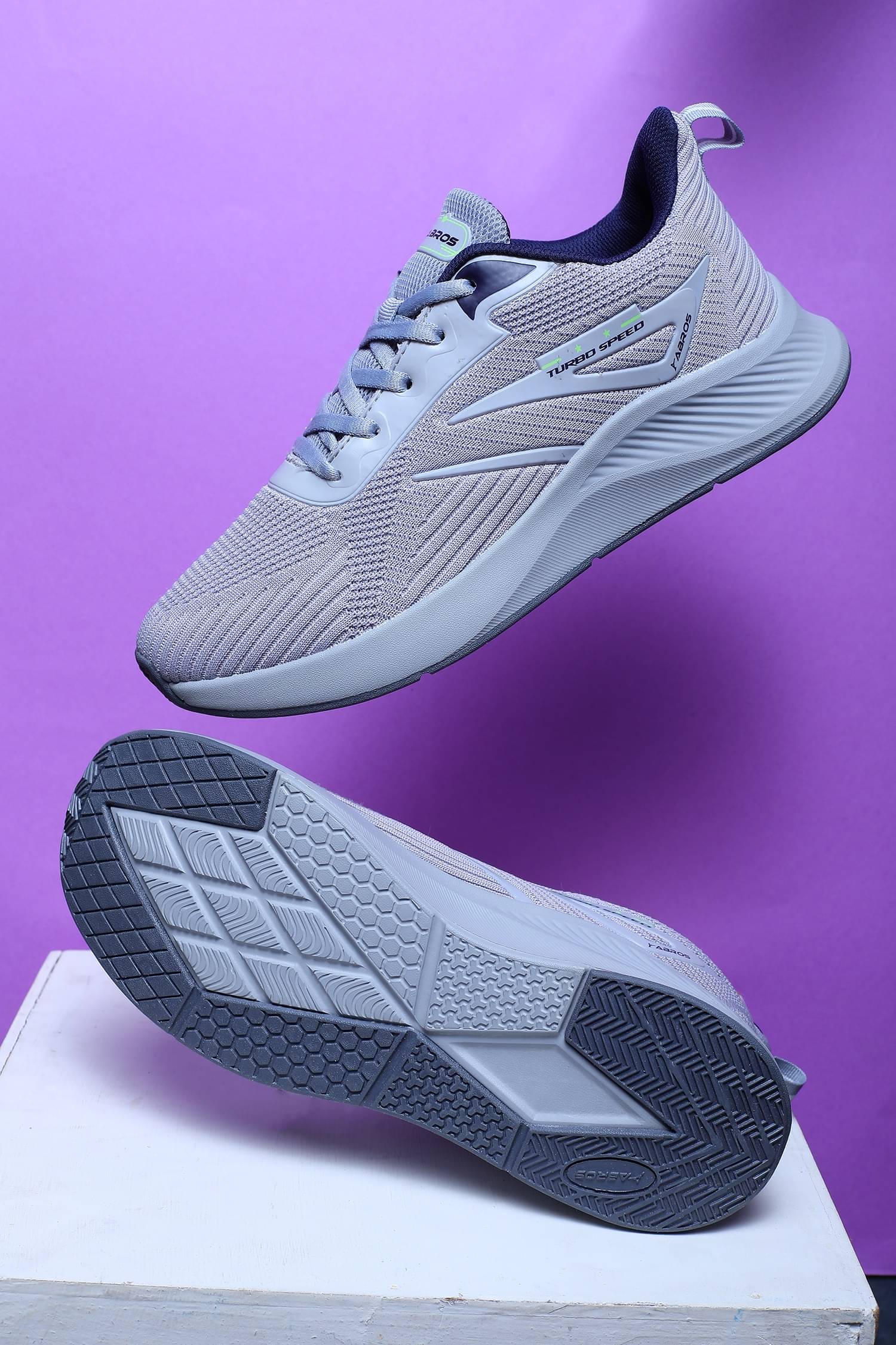     			Abros HAYES Light Grey Men's Sports Running Shoes