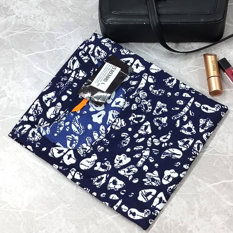 Ethnic Basket Pack of 1 Crepe Printed A-line Women's Kurti - ( Blue )     			Ethnic Basket Pack of 1 Crepe Printed A-line Women's Kurti - ( Blue )