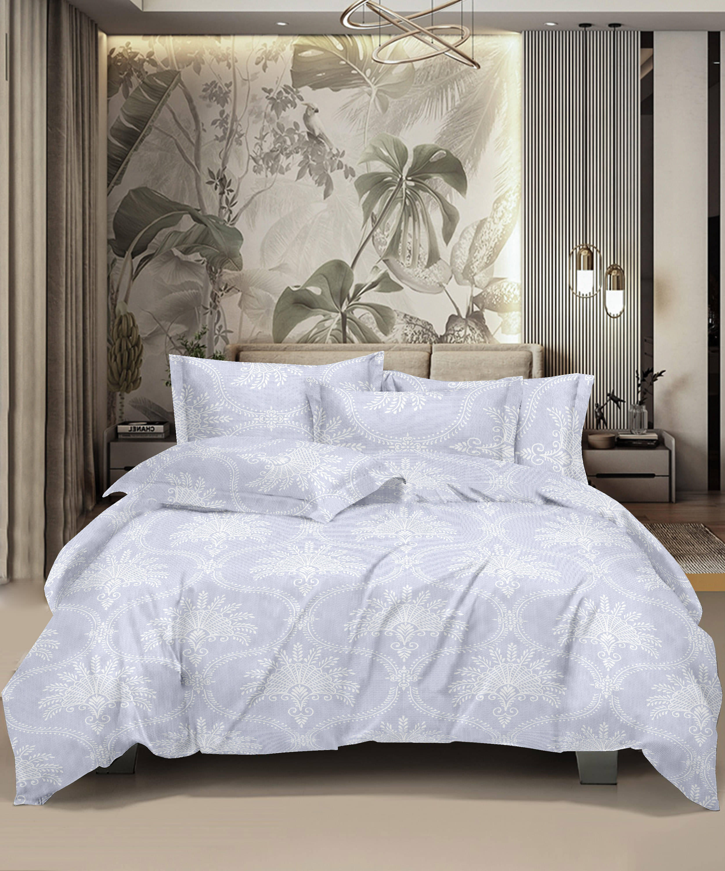 HONOR YOUR HOME Cotton 1 Double King Bedsheet with 2 Pillow Covers ( Blue ) HONOR YOUR HOME Cotton 1 Double King Bedsheet with 2 Pillow Covers ( Blue )
