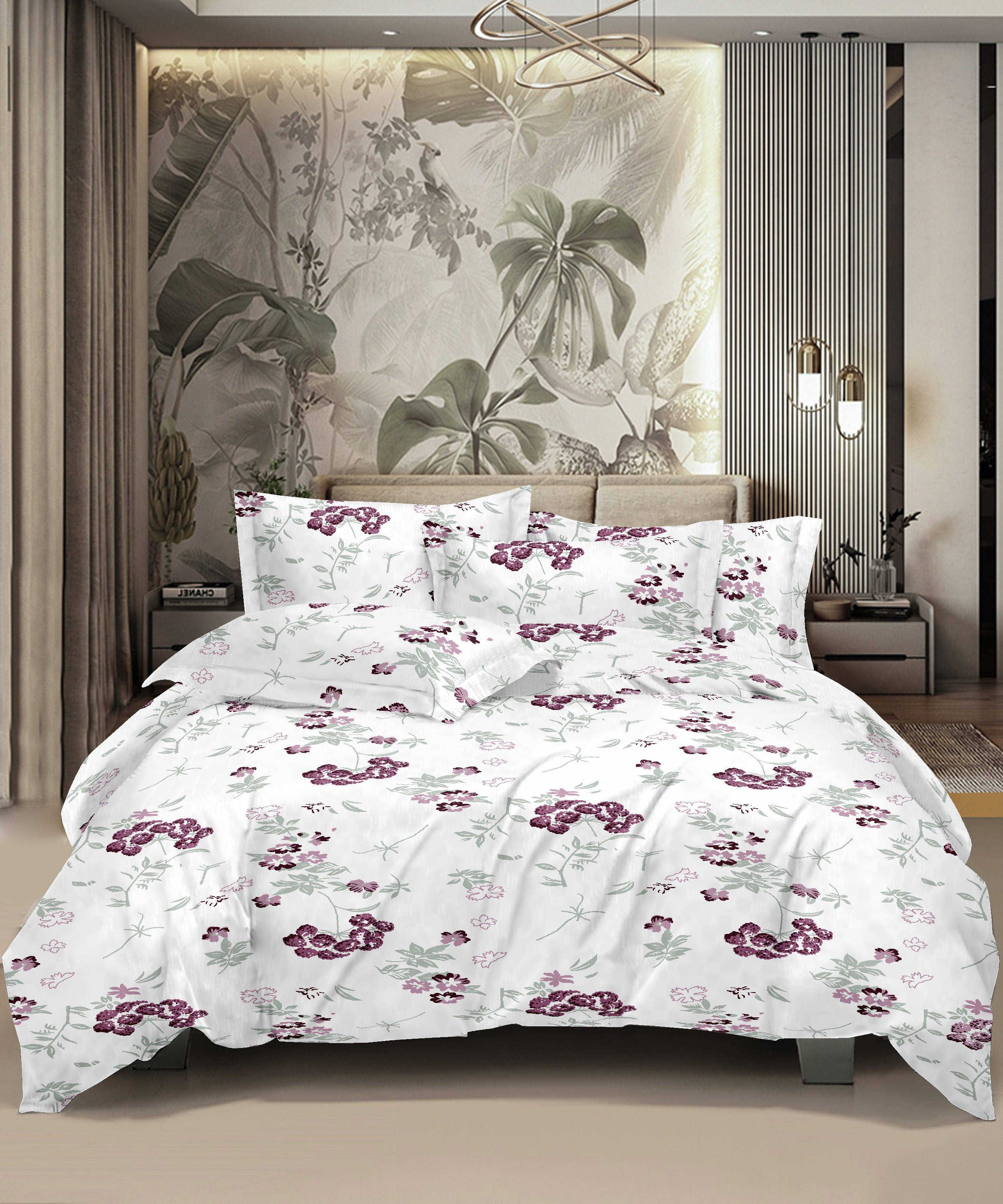     			HONOR YOUR HOME Cotton 1 Double Bedsheet with 2 Pillow Covers ( Off White )
