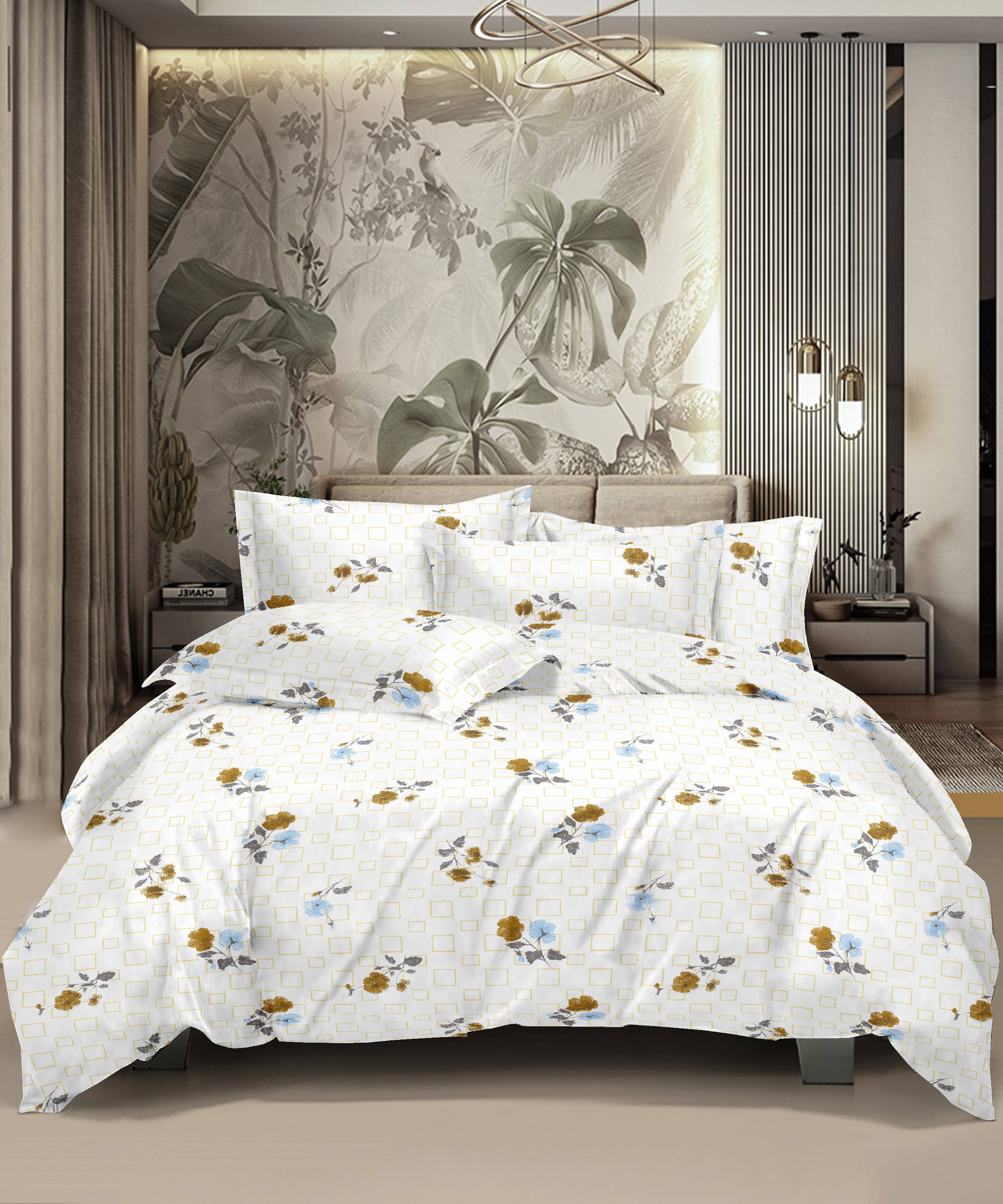     			HONOR YOUR HOME Cotton 1 Double King Bedsheet with 2 Pillow Covers ( White )