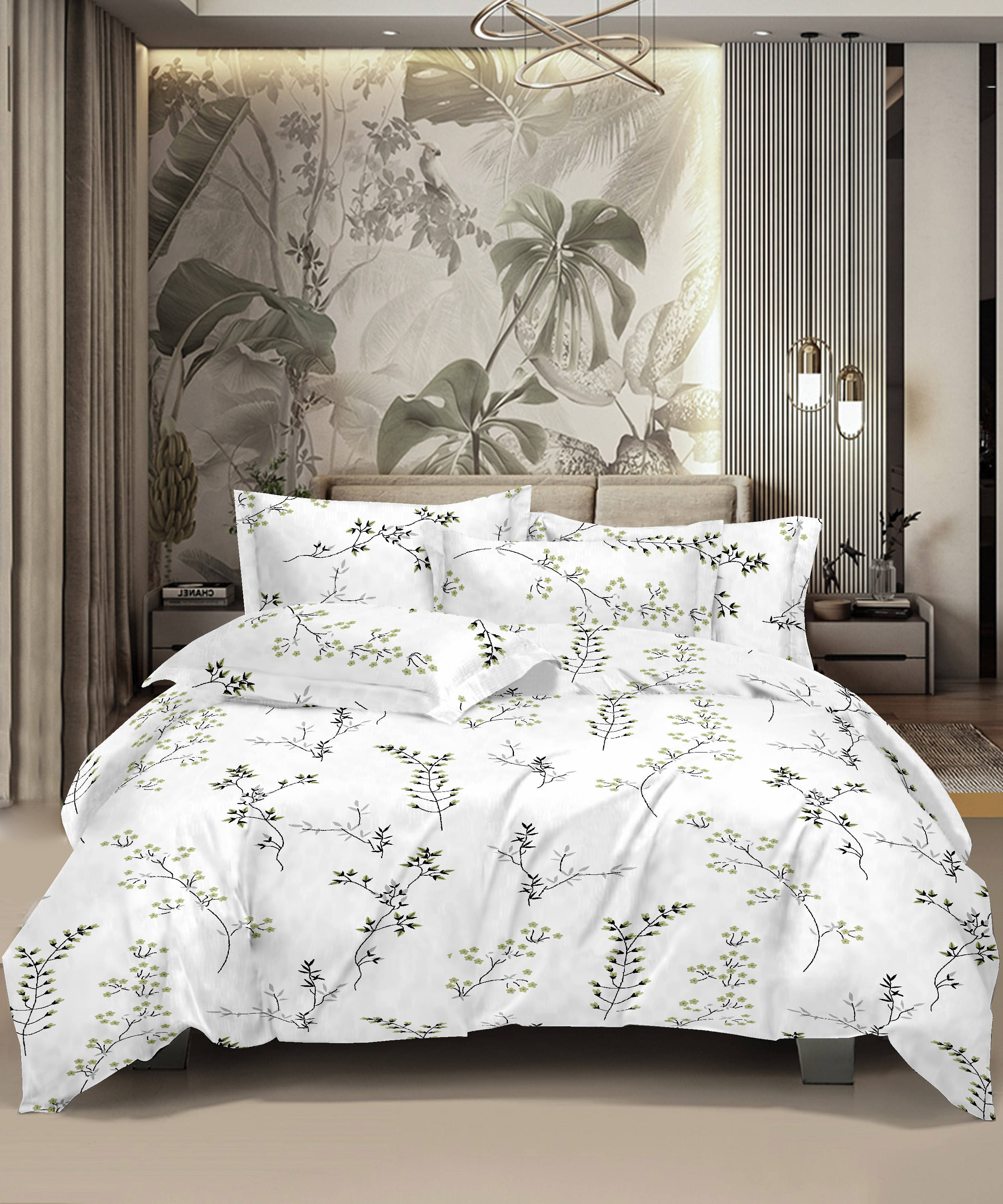     			HONOR YOUR HOME Cotton 1 Double Bedsheet with 2 Pillow Covers ( Off White )