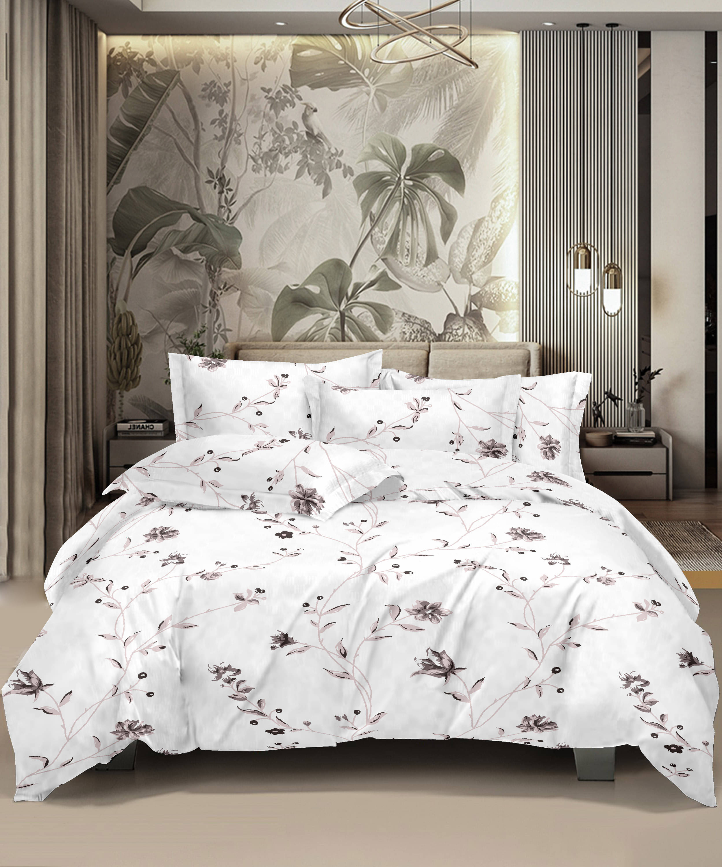     			HONOR YOUR HOME Cotton 1 Double Bedsheet with 2 Pillow Covers ( White )