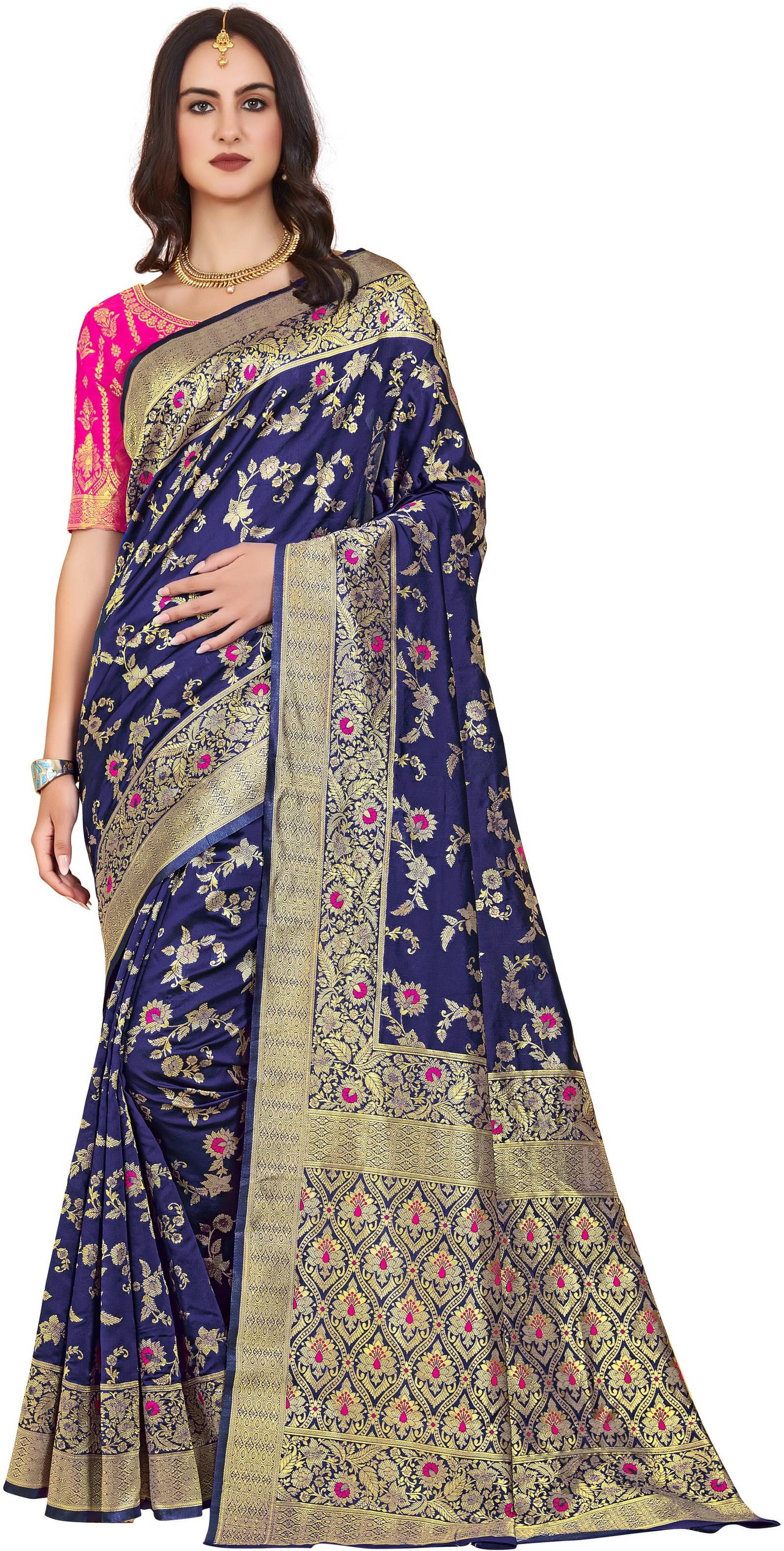 Sariya Jacquard Woven Saree With Unstitched Blouse Piece ( LightBLue ) Sariya Jacquard Woven Saree With Unstitched Blouse Piece ( LightBLue )