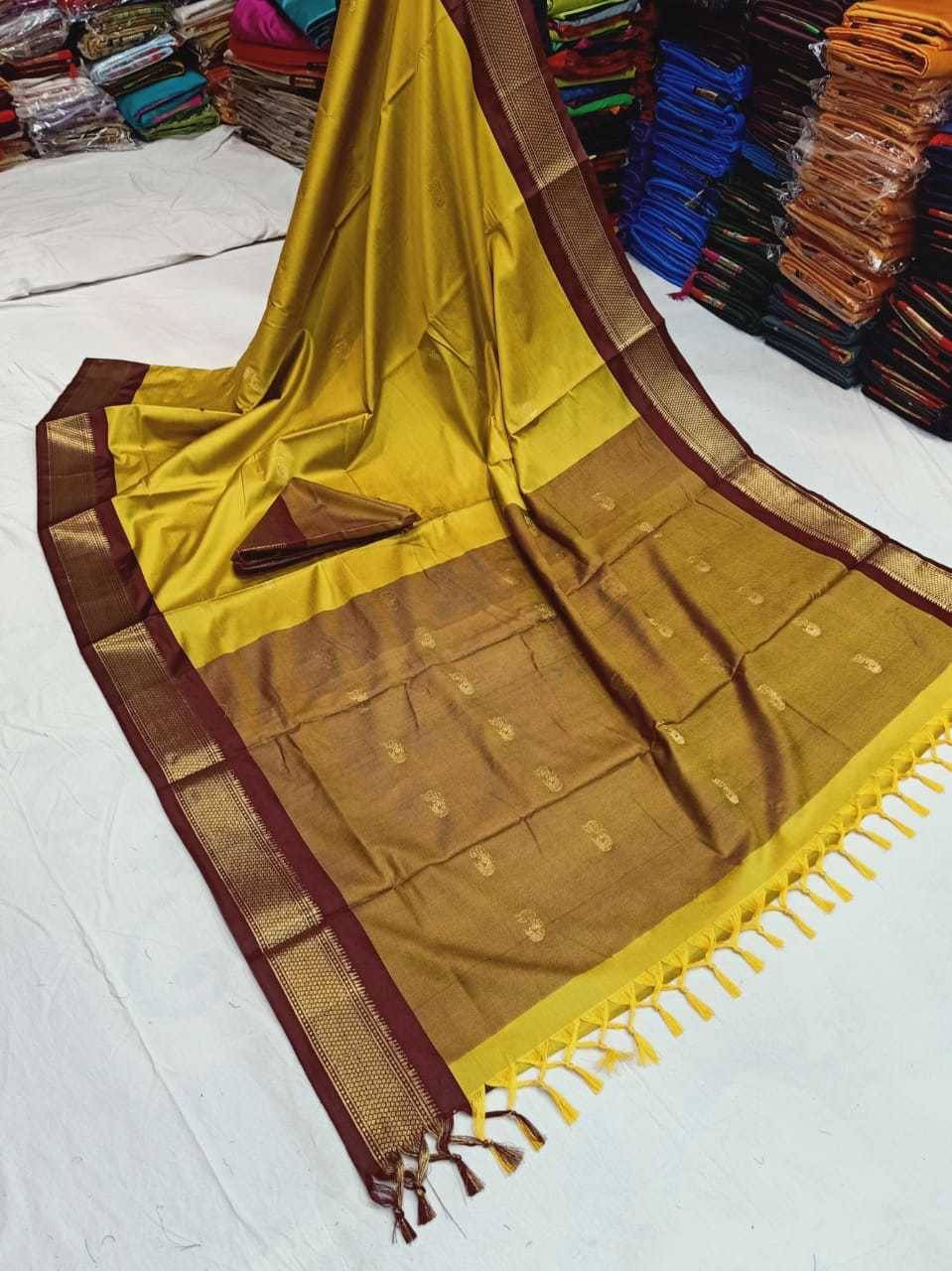     			VEERAIVA Cotton Silk Woven Saree With Unstitched Blouse Piece ( Multicolor7 )