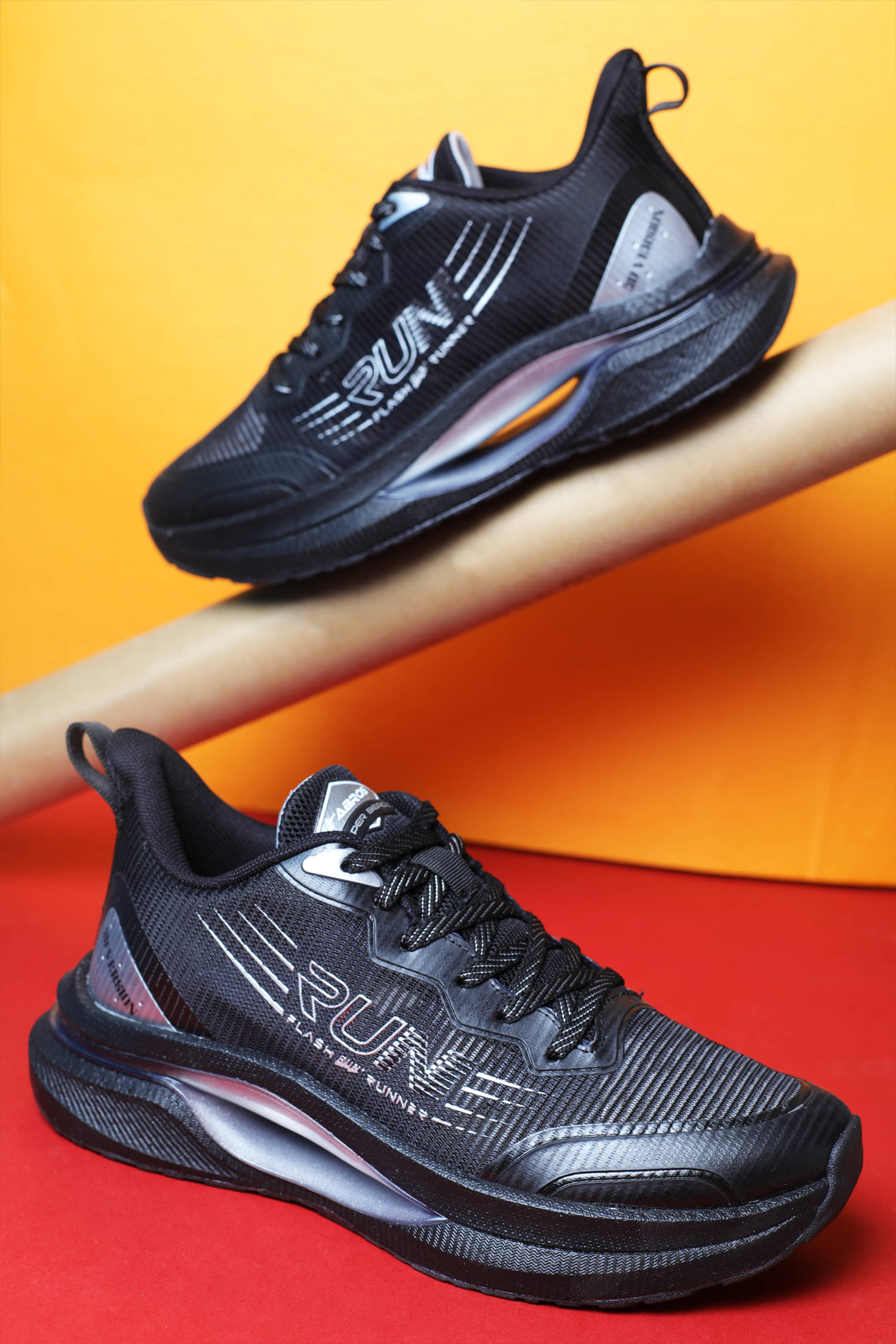 Abros TORRETO Black Men's Sports Running Shoes     			Abros TORRETO Black Men's Sports Running Shoes