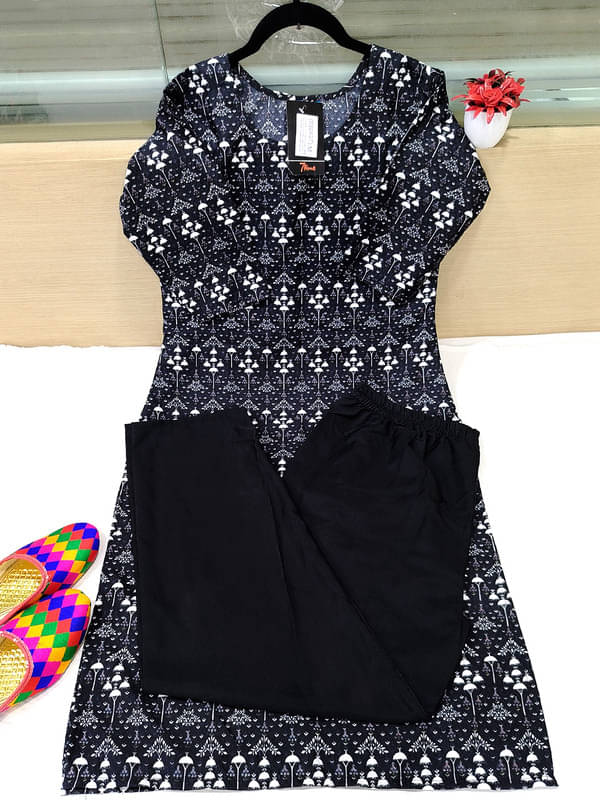 Ethnic Basket Pack of 1 Crepe Self Design A-line Women's Kurti - ( Grey ) Ethnic Basket Pack of 1 Crepe Self Design A-line Women's Kurti - ( Grey )