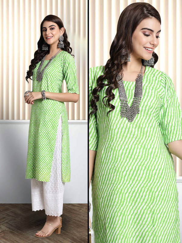     			Ethnic Basket Pack of 1 Crepe Printed Nayra Women's Kurti - ( Yellow )