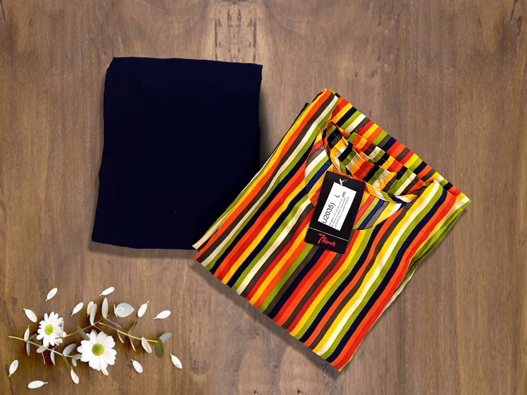 Ethnic Basket Pack of 1 Crepe Self Design A-line Women's Kurti - ( Multicolor ) Ethnic Basket Pack of 1 Crepe Self Design A-line Women's Kurti - ( Multicolor )