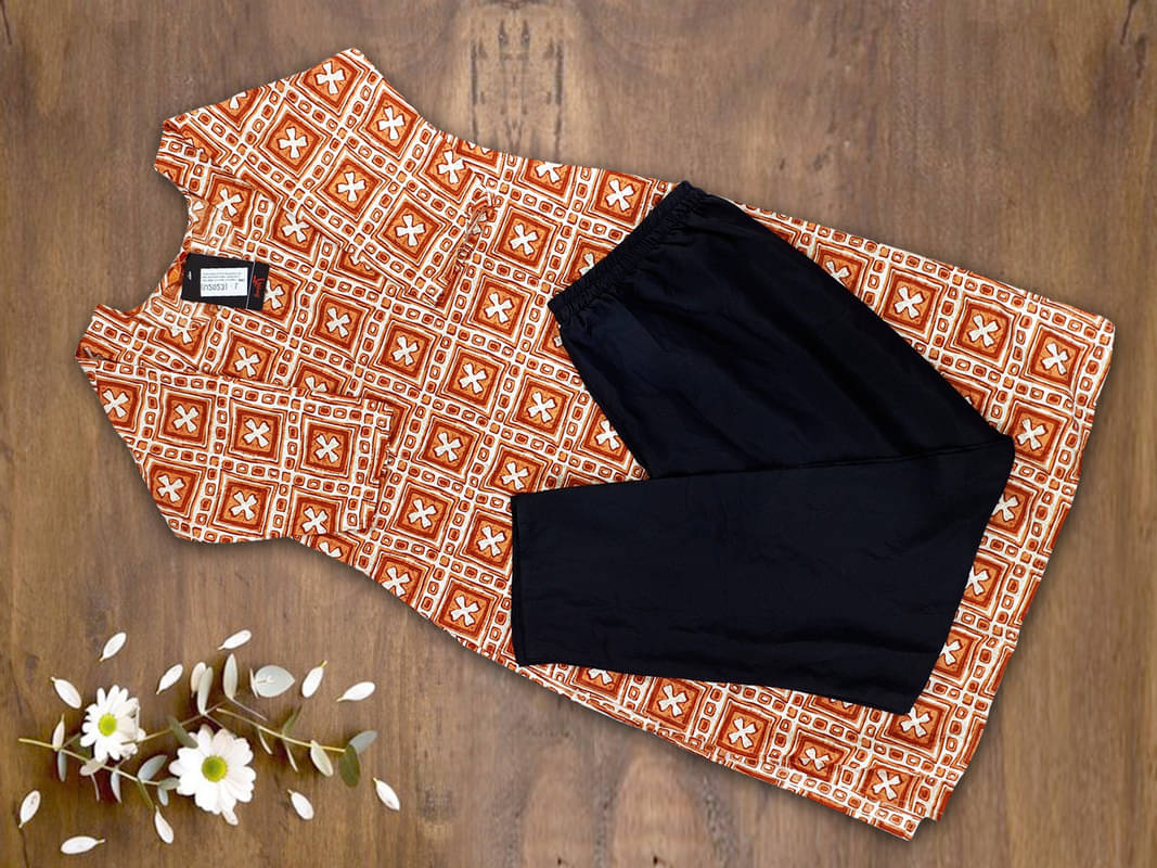 Ethnic Basket Pack of 1 Crepe Self Design A-line Women's Kurti - ( Orange ) Ethnic Basket Pack of 1 Crepe Self Design A-line Women's Kurti - ( Orange )