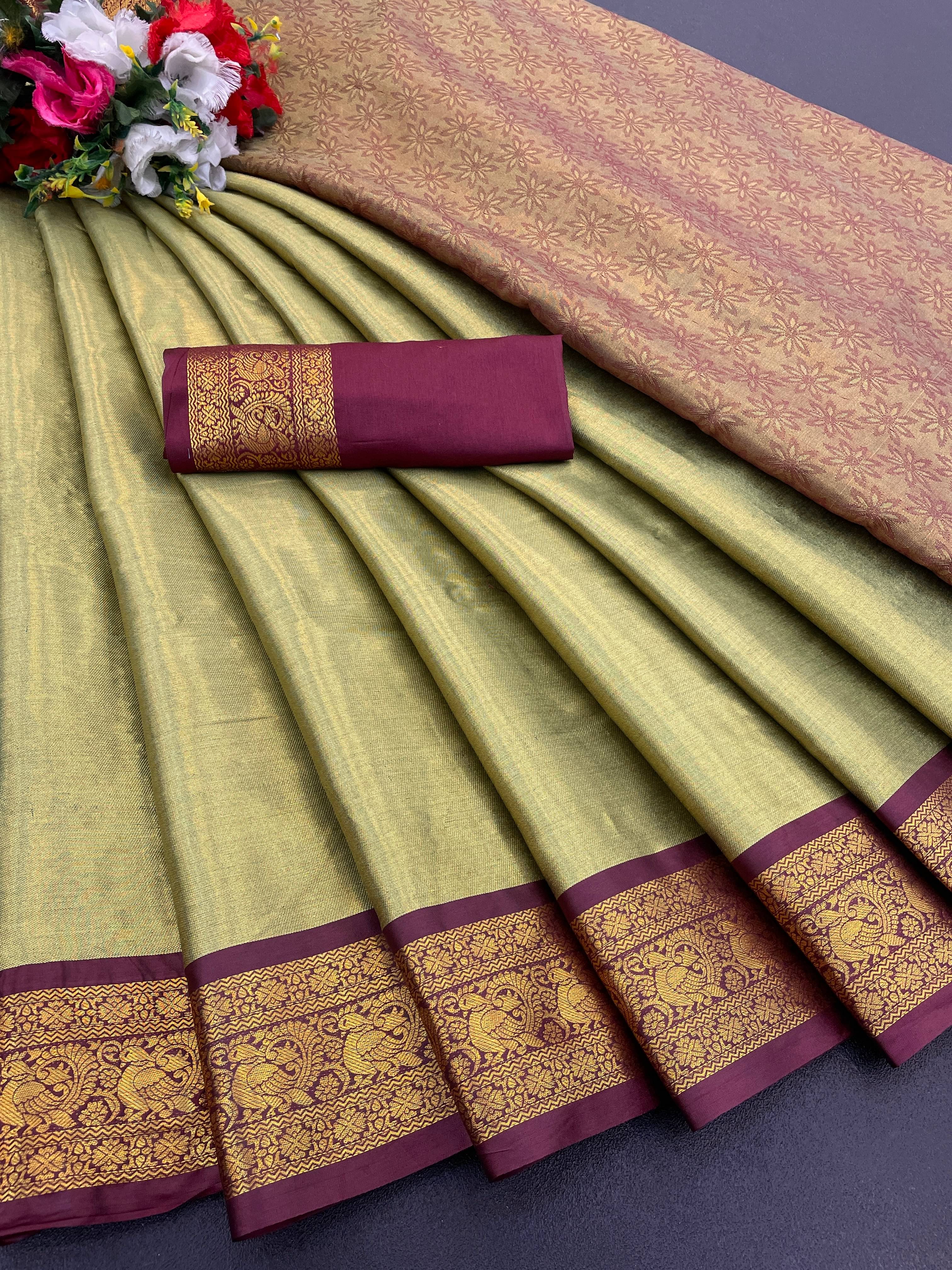 A TO Z CART Banarasi Silk Woven Saree With Unstitched Blouse Piece ( Mint Green ) A TO Z CART Banarasi Silk Woven Saree With Unstitched Blouse Piece ( Mint Green )