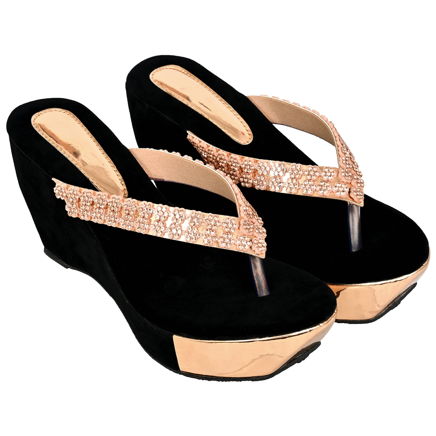     			Altek Gold Women's Slip On Heels