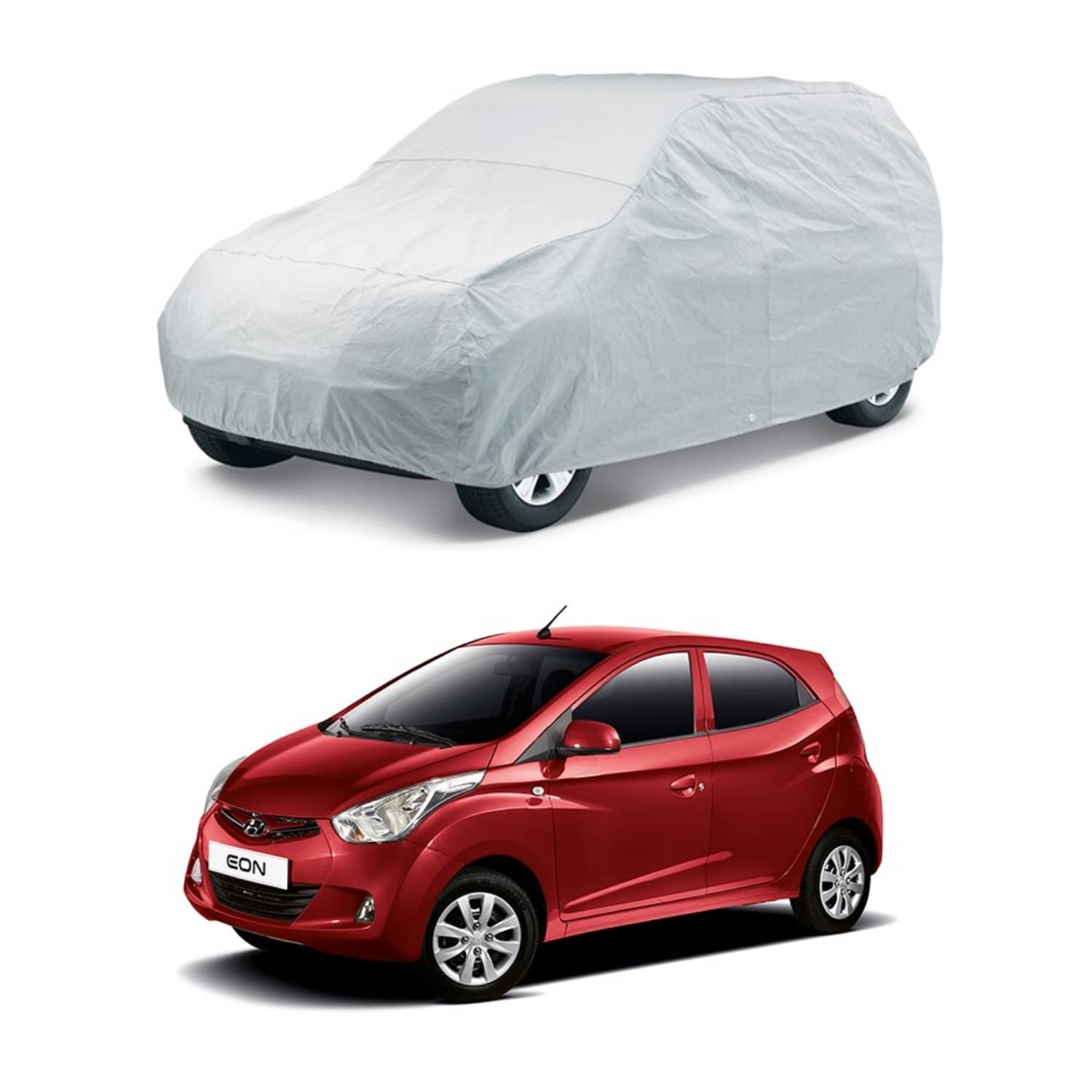     			CARNEST Car Body Cover for Hyundai Eon [2012-2015] Without Mirror Pocket ( Pack of 1 ) , Silver