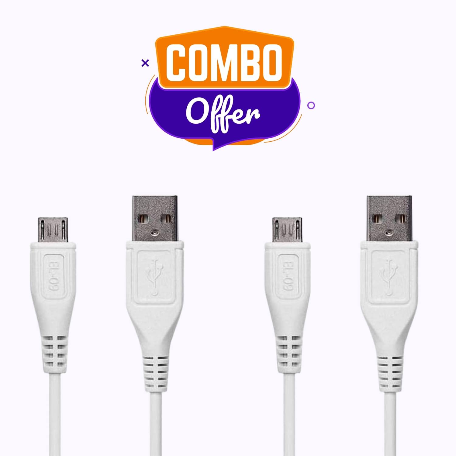DIGIMATE Micro USB Cable With 5 AMP Output For Charging & Data Transfer (Pack of 2) (White) DIGIMATE Micro USB Cable With 5 AMP Output For Charging & Data Transfer (Pack of 2) (White)