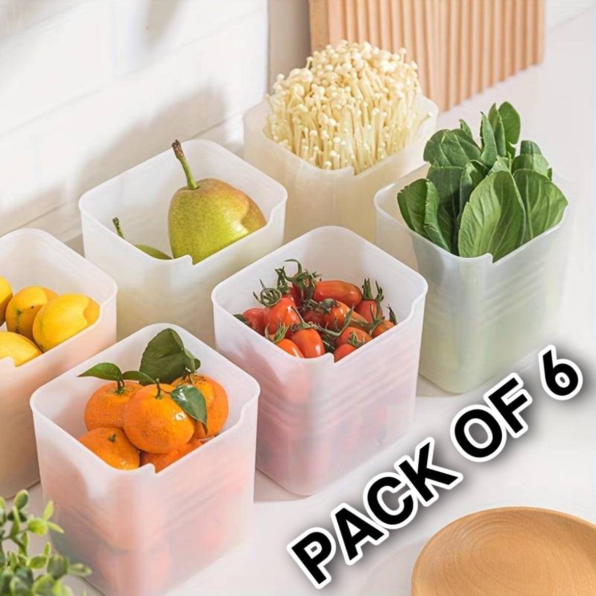     			Dinely Plastic White Multi-Purpose Container ( Set of 6 )