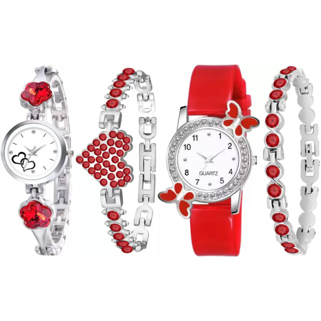     			EEWHI Red Metal Analog Womens Watch