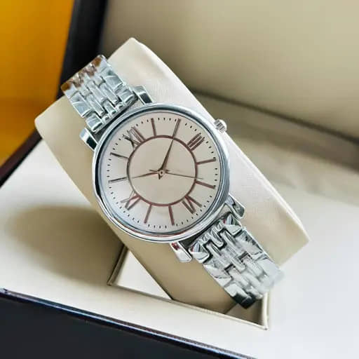 EEWHI Silver Metal Analog Womens Watch
