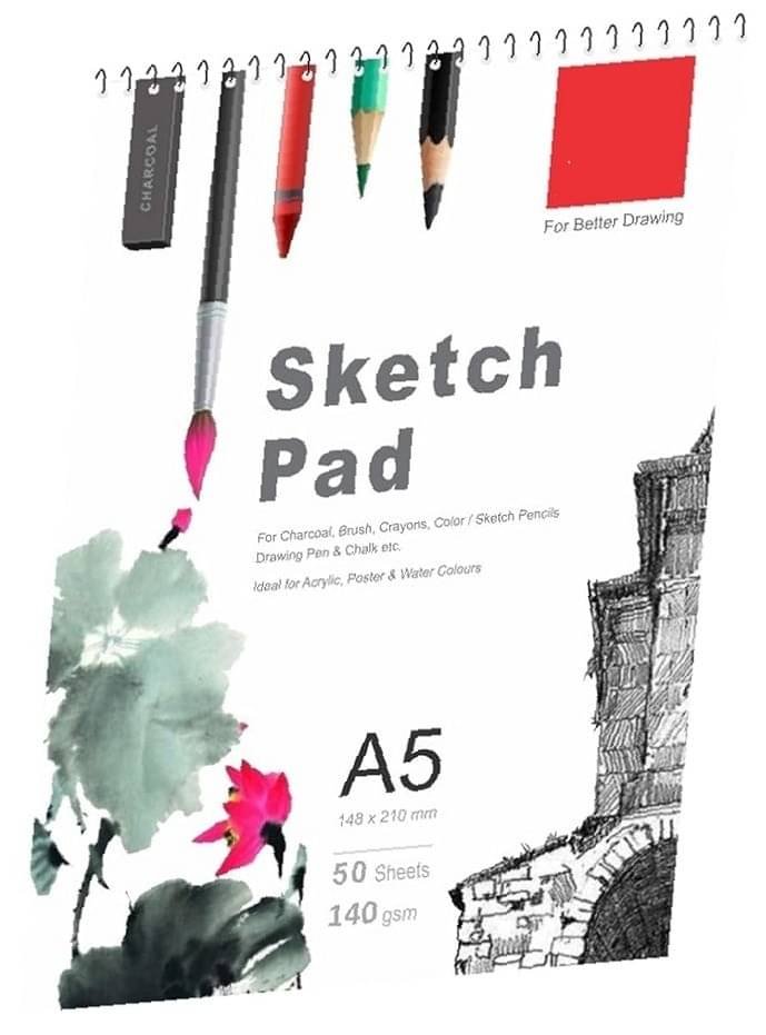     			Eclet  A5 Sketch Book 50 Sheet Set of 2 (140 GSM Sheets)