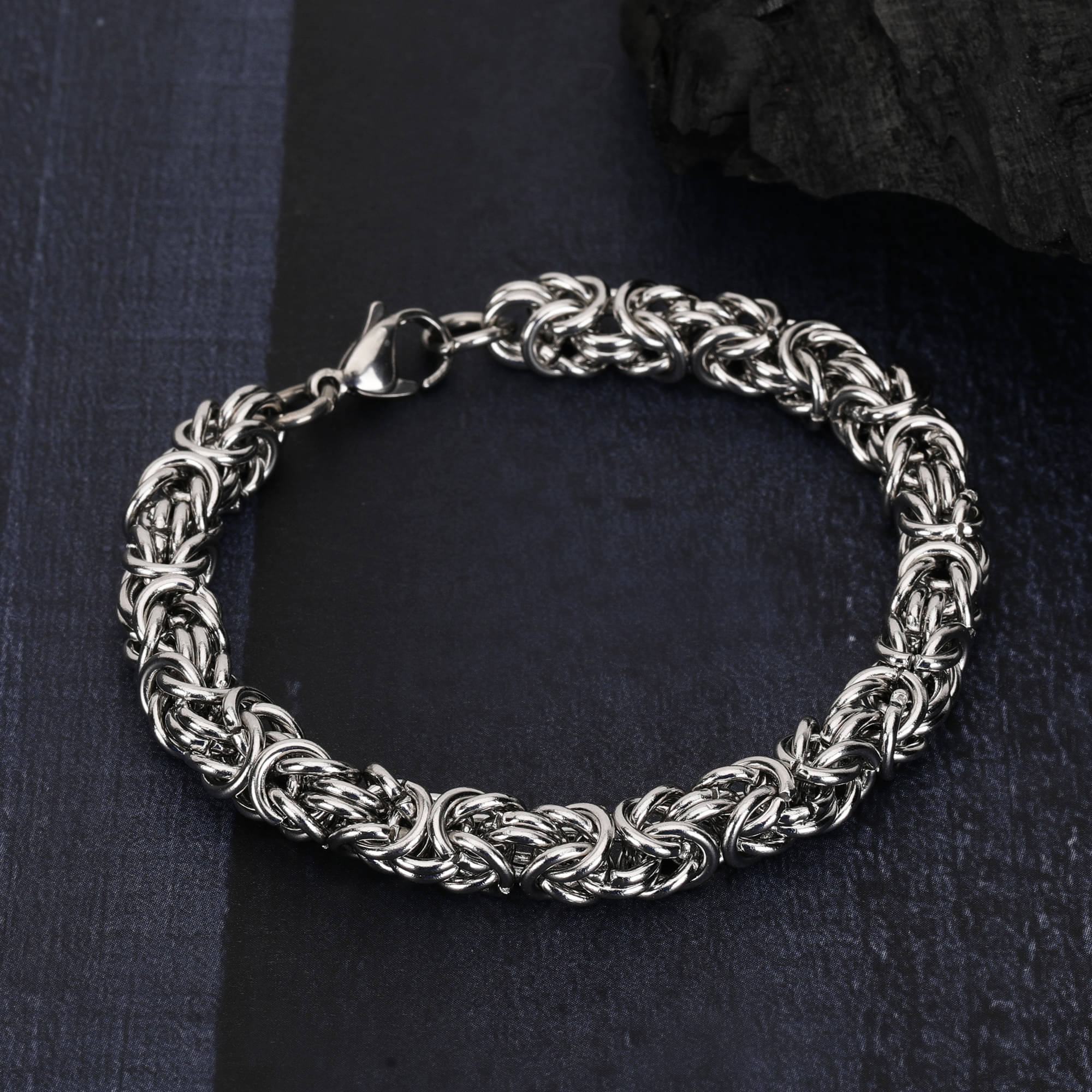     			FASHION FRILL Silver Bracelet ( Pack of 1 )