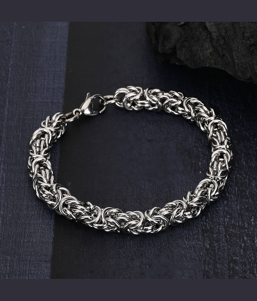 FASHION FRILL Silver Bracelet ( Pack of 1 ) - Bangles & Bracelets | Buy online on ZillyBuy