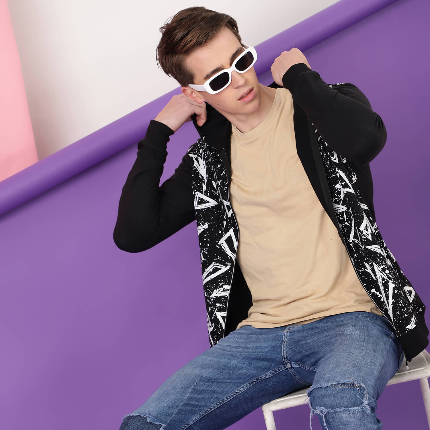 FTX Fleece Men's Casual Jacket - White ( Pack of 1 ) - Jackets & Coats | Buy online on ZillyBuy