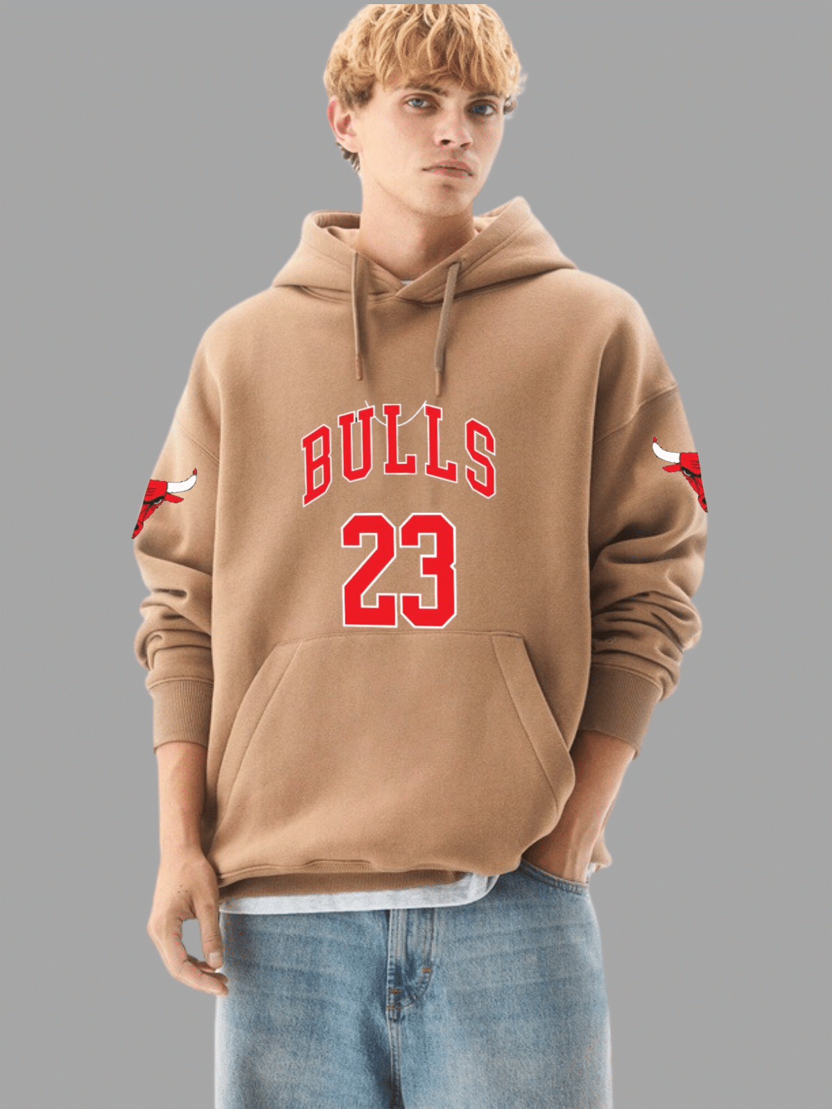     			Forbro Fleece Hooded Men's Sweatshirt - Beige ( Pack of 1 )