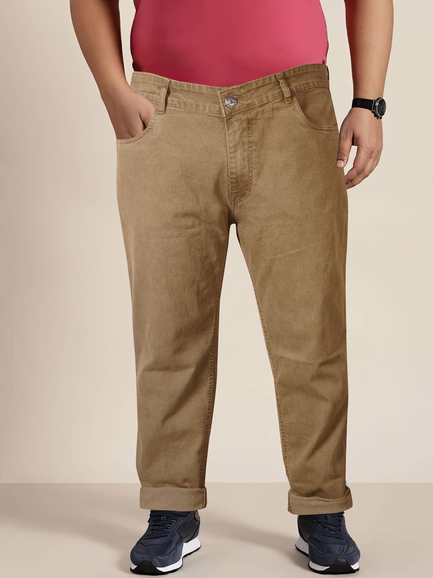 JB JUST BLACK Regular Fit Washed Men's Jeans - Brown ( Pack of 1 ) JB JUST BLACK Regular Fit Washed Men's Jeans - Brown ( Pack of 1 )