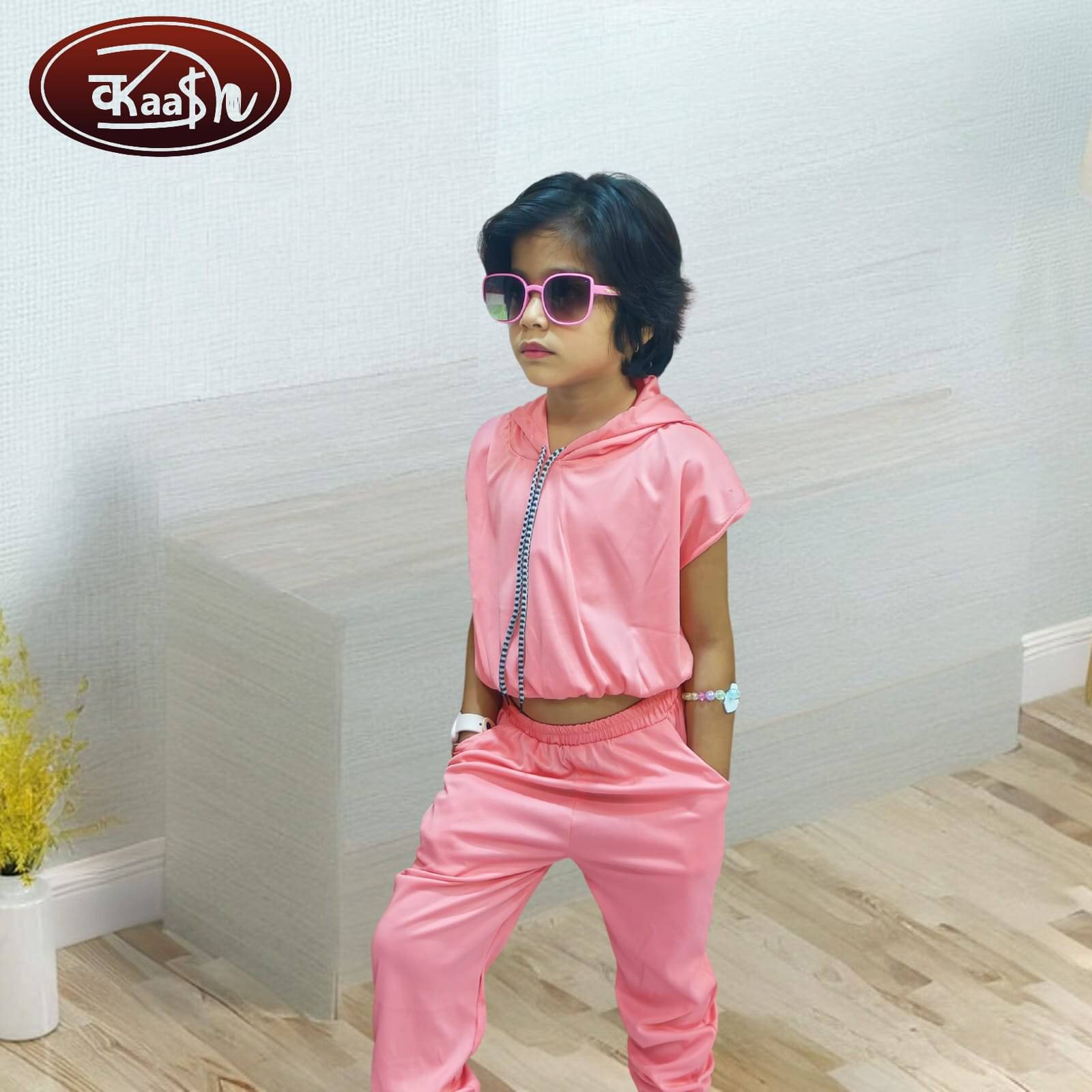     			Kaash Pack of 1 Girls Cotton Blend Top With Pants ( Pink )