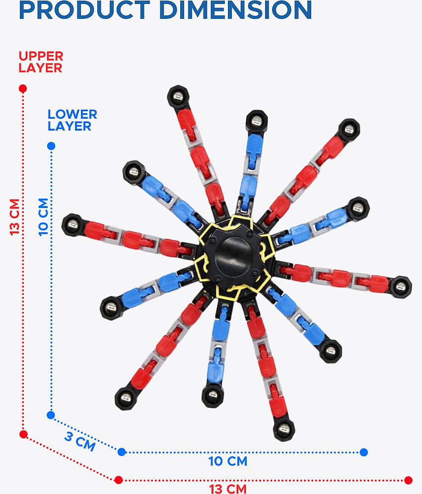 NHR 2 Pack Spinner Fingertip Toys for Kids Transform Robot Stress Relief Toys Pocket Toys Boys and Girls Gift Birthday Party Games (2 PCS in 1)