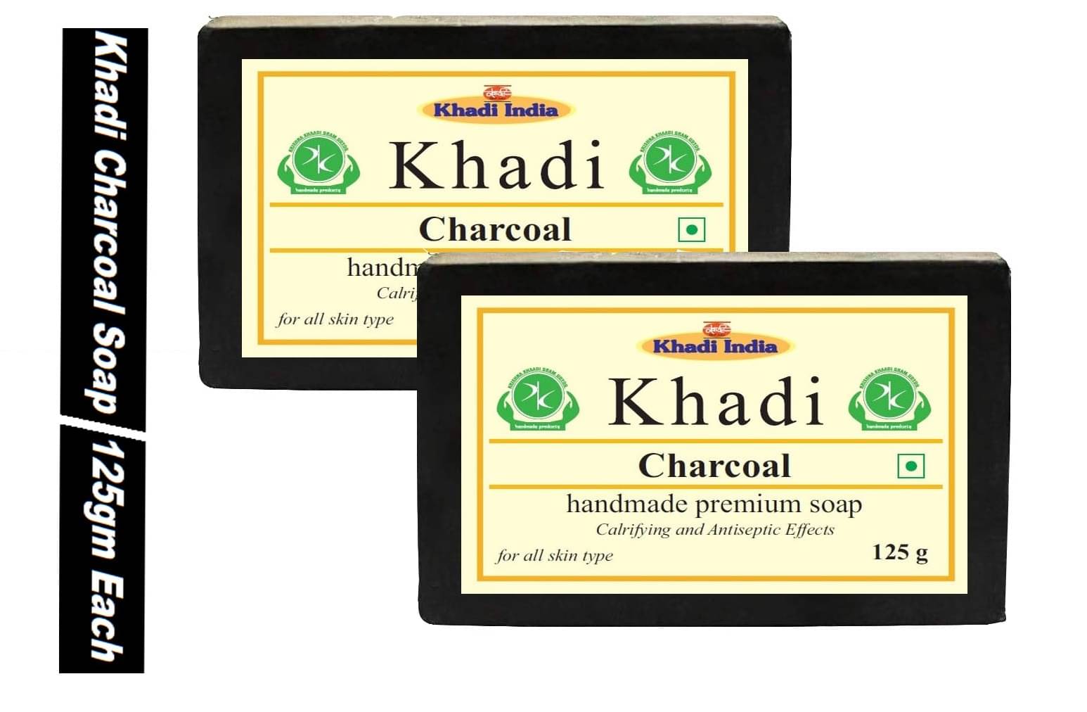     			Premium Khadi Freshness Charcoal Soap for All Skin Type ( Pack of 2 )
