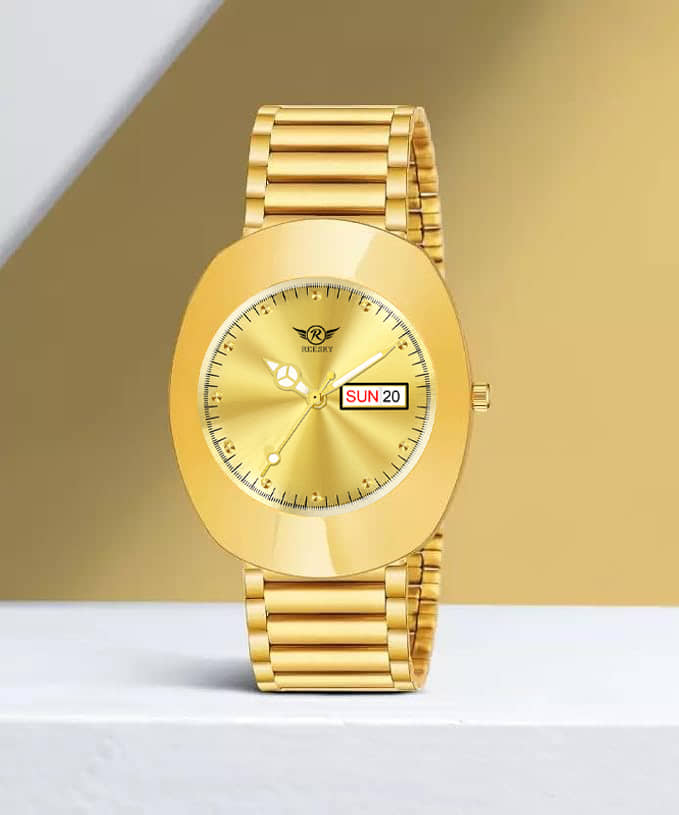 REESKY Gold Stainless Steel Analog Men's Watch