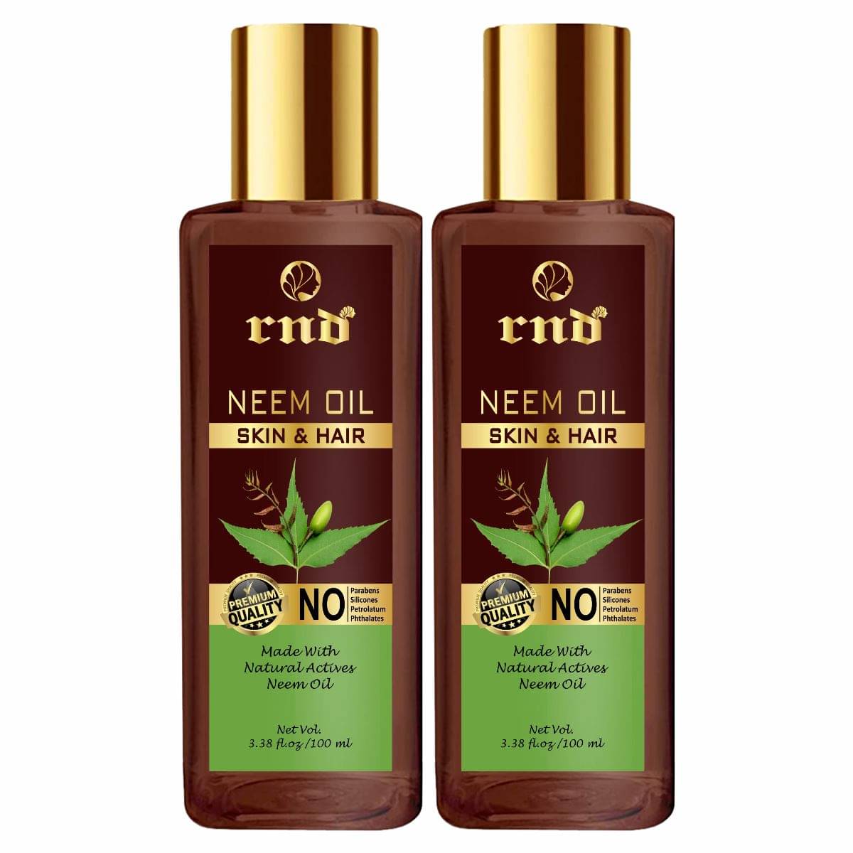     			Pure Organic Neem Oil (ColdPressed) Hair & Skin Nourisher - Pack of 2