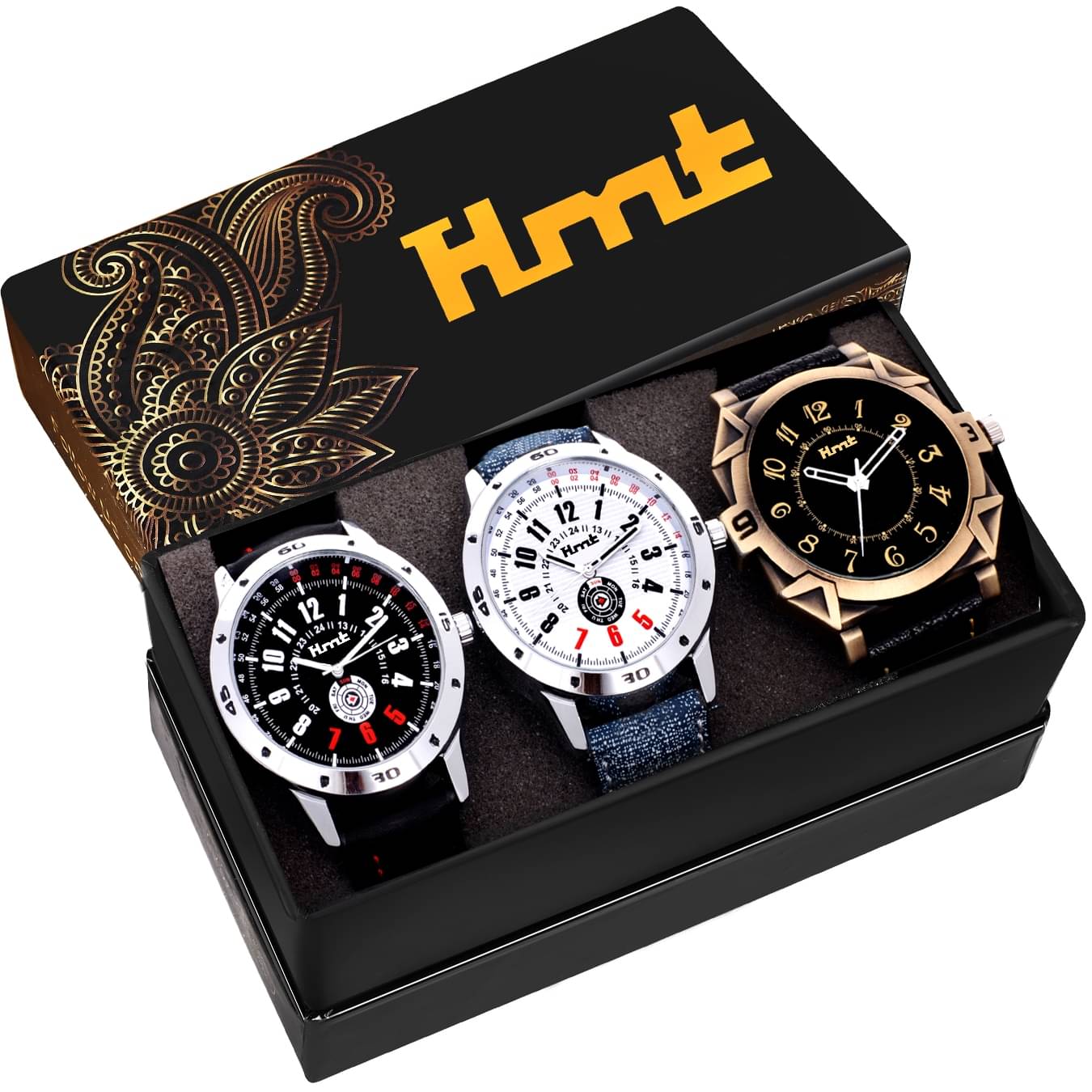     			THMT Multicolor Leather Analog Men's Watch