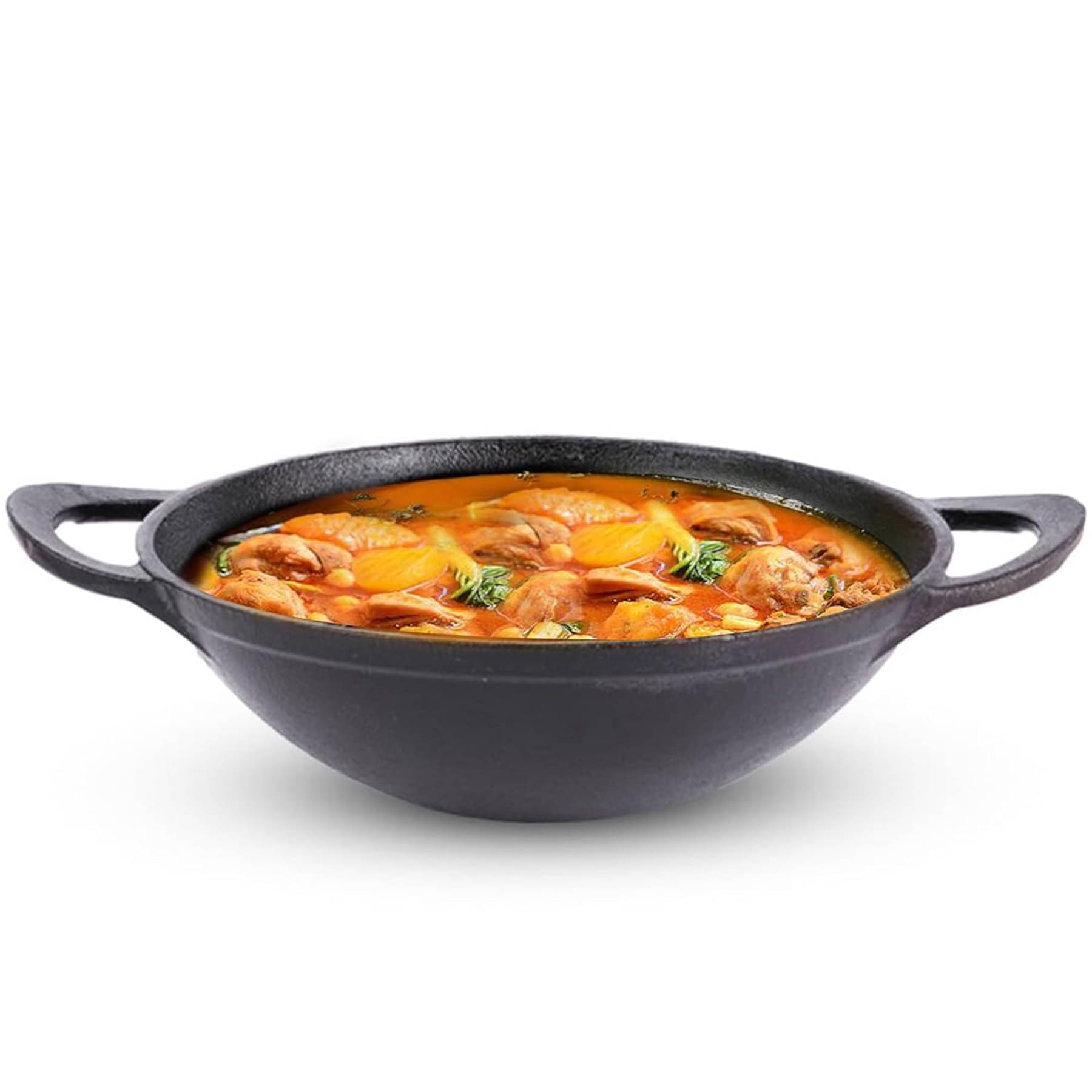     			The Indus Valley Cast Iron Shallow Kadhai 5 mm ( 2.2 ) L