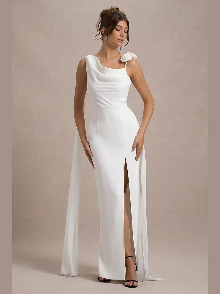 OBAAN Cotton Blend Solid Knee Length Women's T-shirt Dress Peach