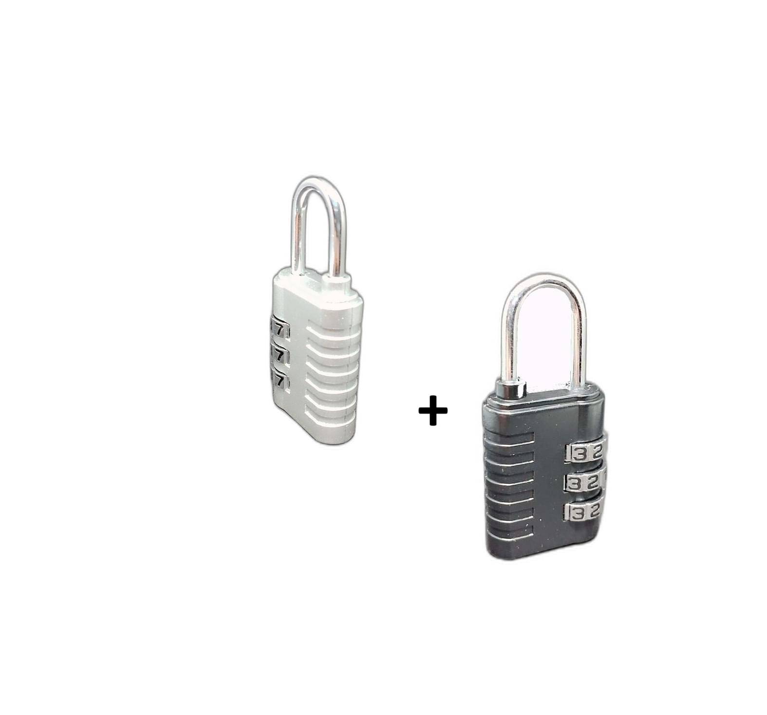 Unikkus Set of 2 number combination padlocks, 3 Digits safety number combination lock for luggage, Bag, Travelling purpose locks, Color white, nice look and feel, long lasting, robust body padlock Unikkus Set of 2 number combination padlocks, 3 Digits safety number combination lock for luggage, Bag, Travelling purpose locks, Color white, nice look and feel, long lasting, robust body padlock