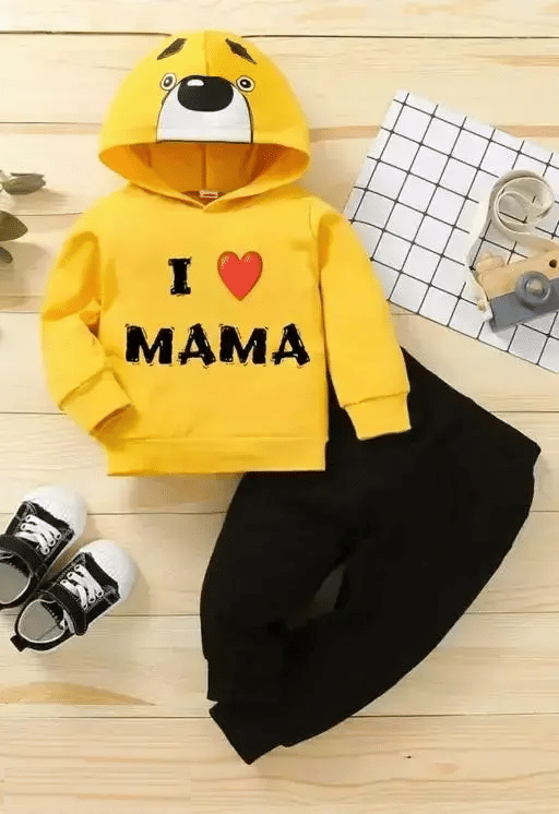     			VELION Pack of 1 Boys Cotton Blend Sweatshirt & Trackpant Set ( Yellow )