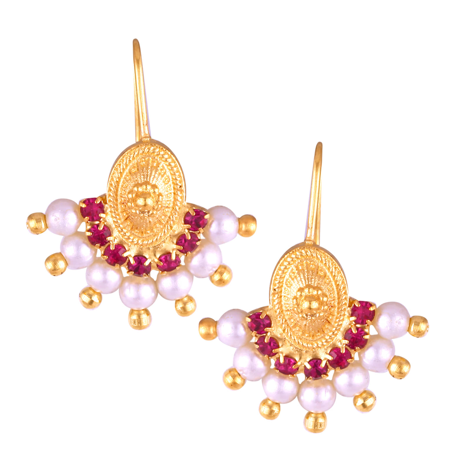     			VIVASTRI Red EarCuff Earrings ( Pack of 1 )