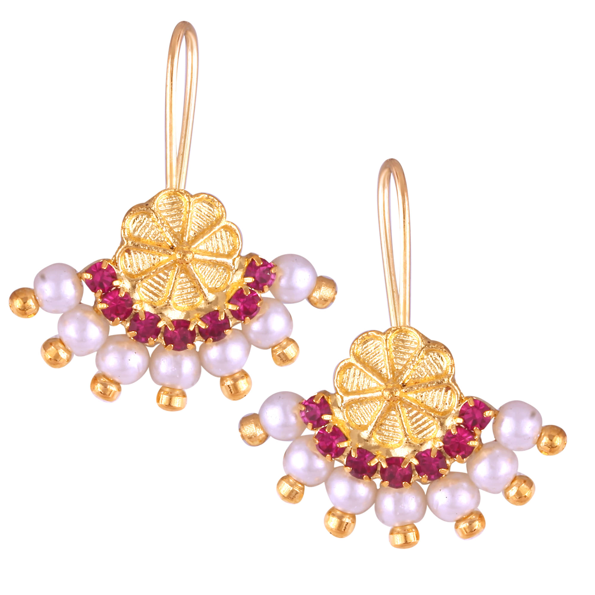     			VIVASTRI Red EarCuff Earrings ( Pack of 1 )