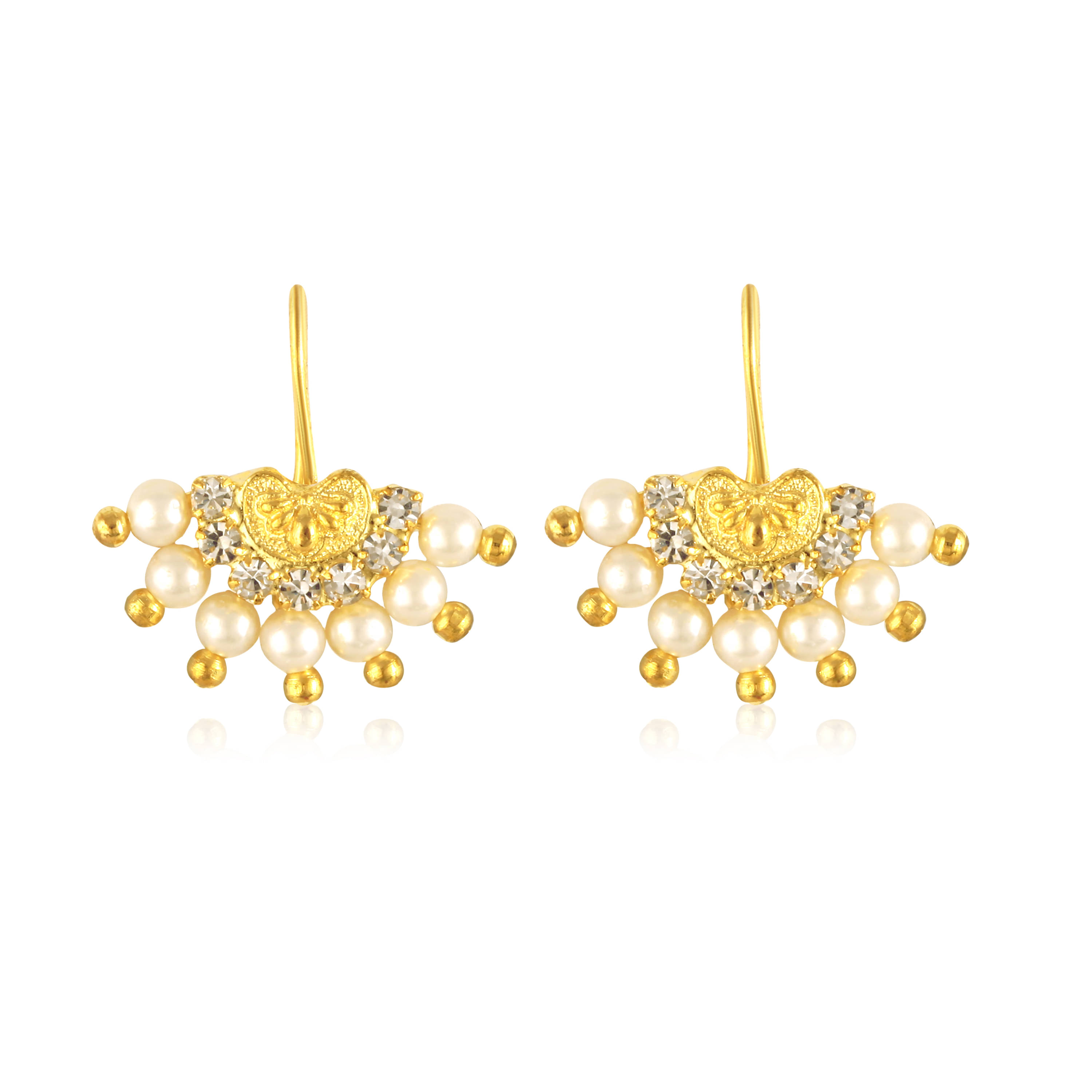     			VIVASTRI White EarCuff Earrings ( Pack of 1 )
