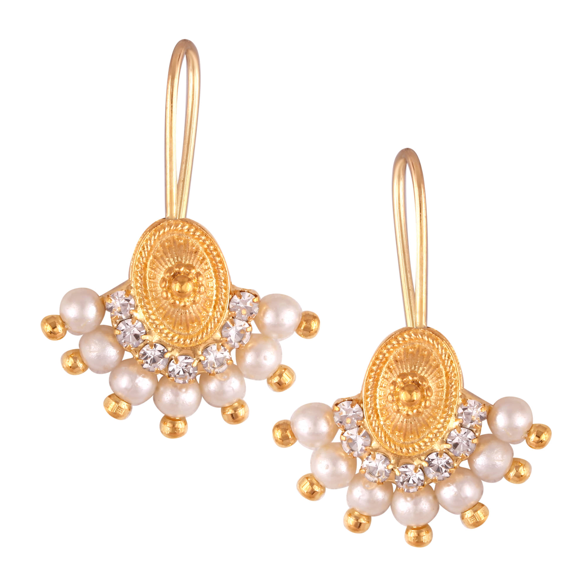     			VIVASTRI White EarCuff Earrings ( Pack of 1 )