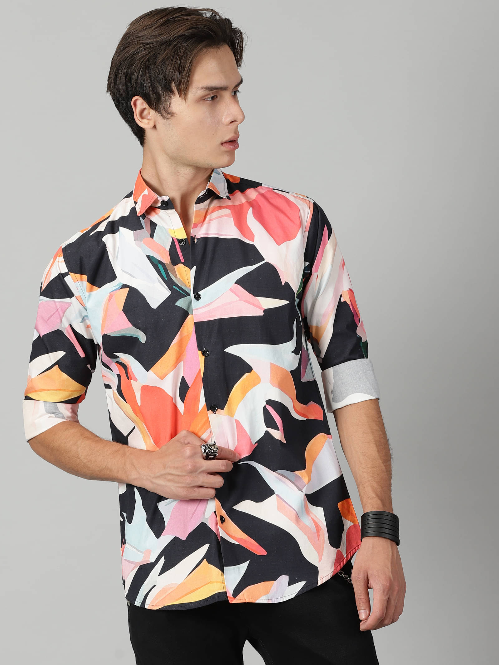Vaani Creation 100% Cotton Regular Fit Printed Full Sleeves Men's Casual Shirt - Multicolor ( Pack of 1 ) Vaani Creation 100% Cotton Regular Fit Printed Full Sleeves Men's Casual Shirt - Multicolor ( Pack of 1 )