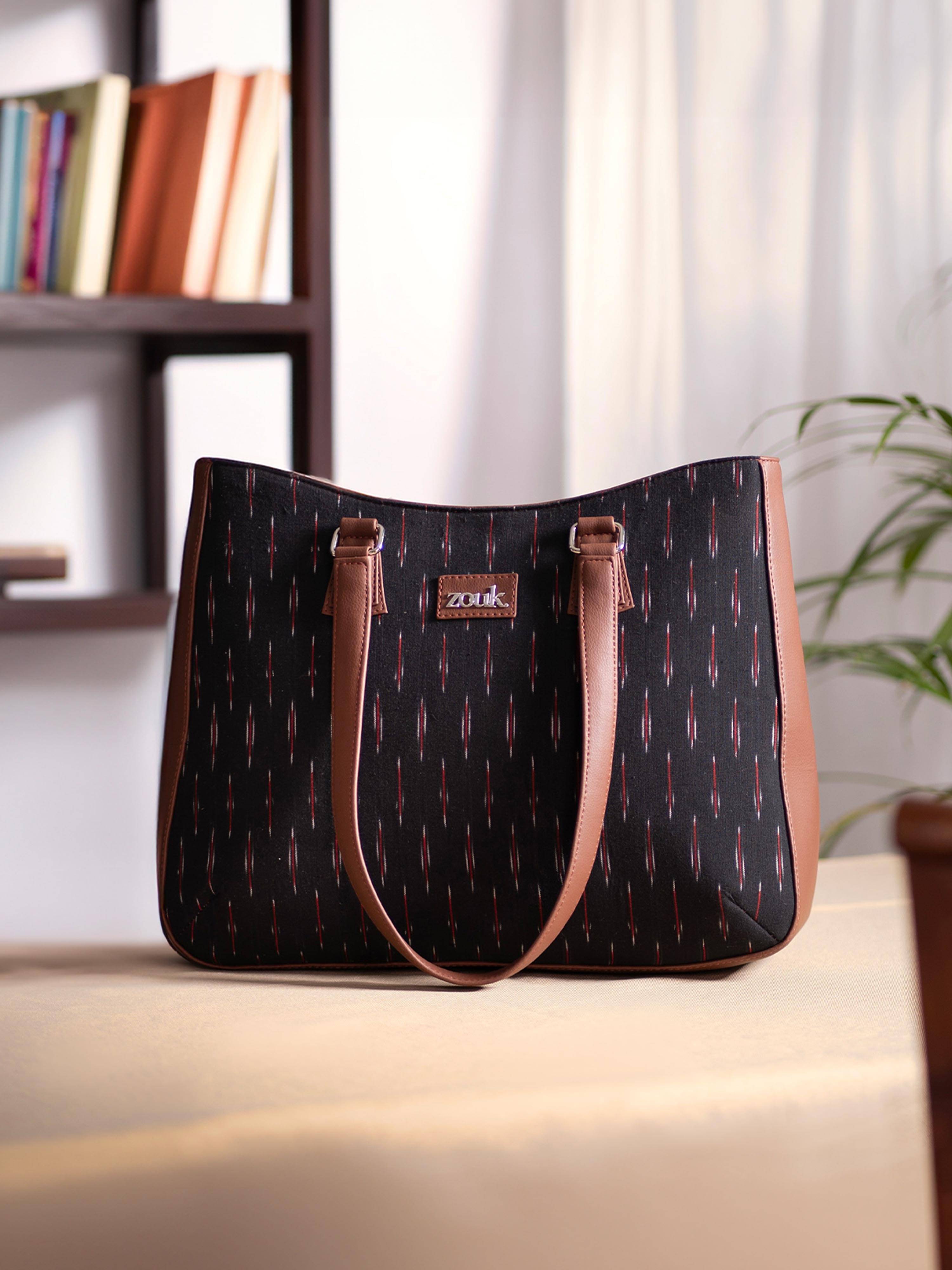    			Zouk Shoulder Bag Jute Set of 1 ( Black )