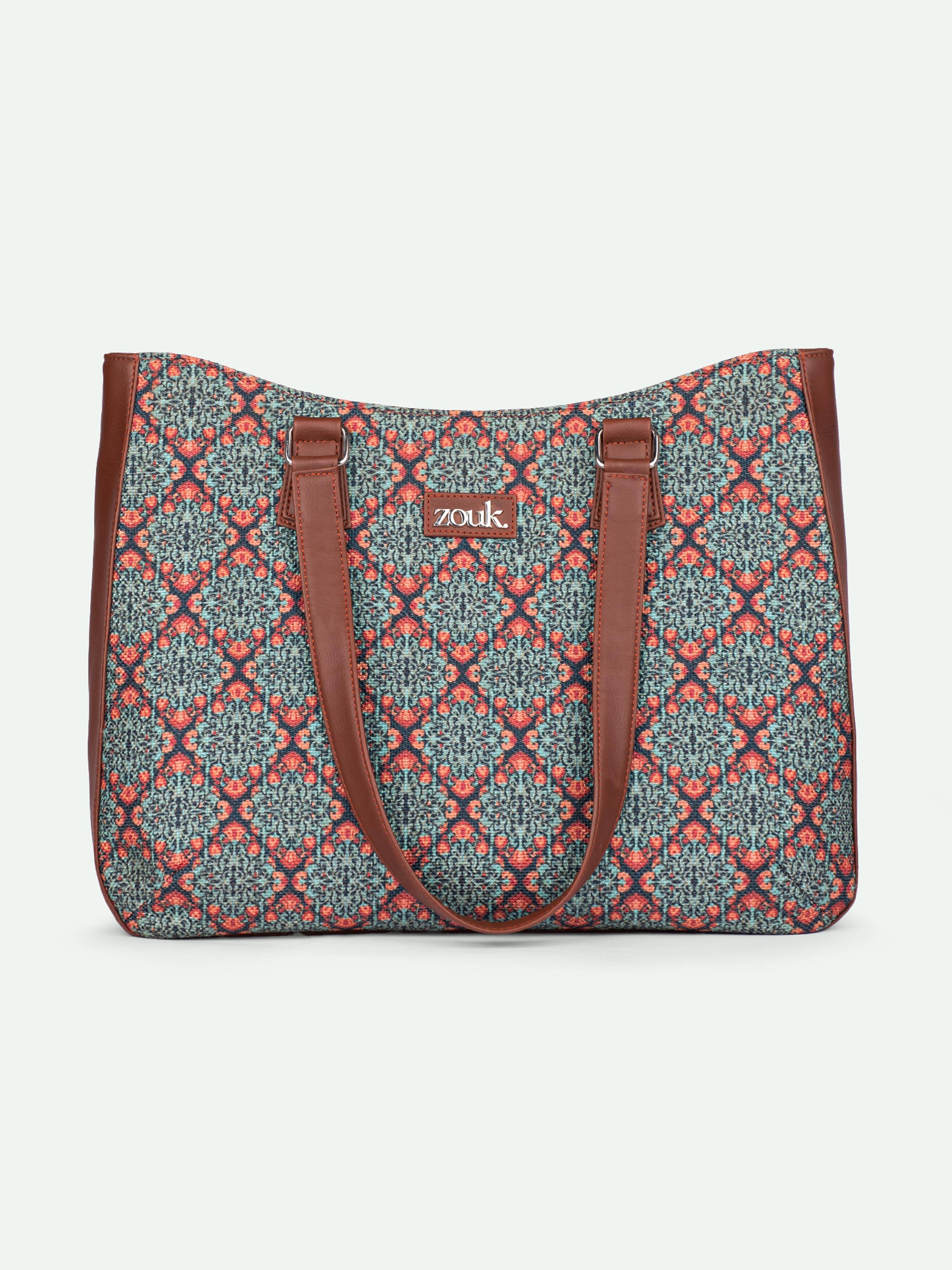     			Zouk Shoulder Bag Jute Set of 1 ( Green )