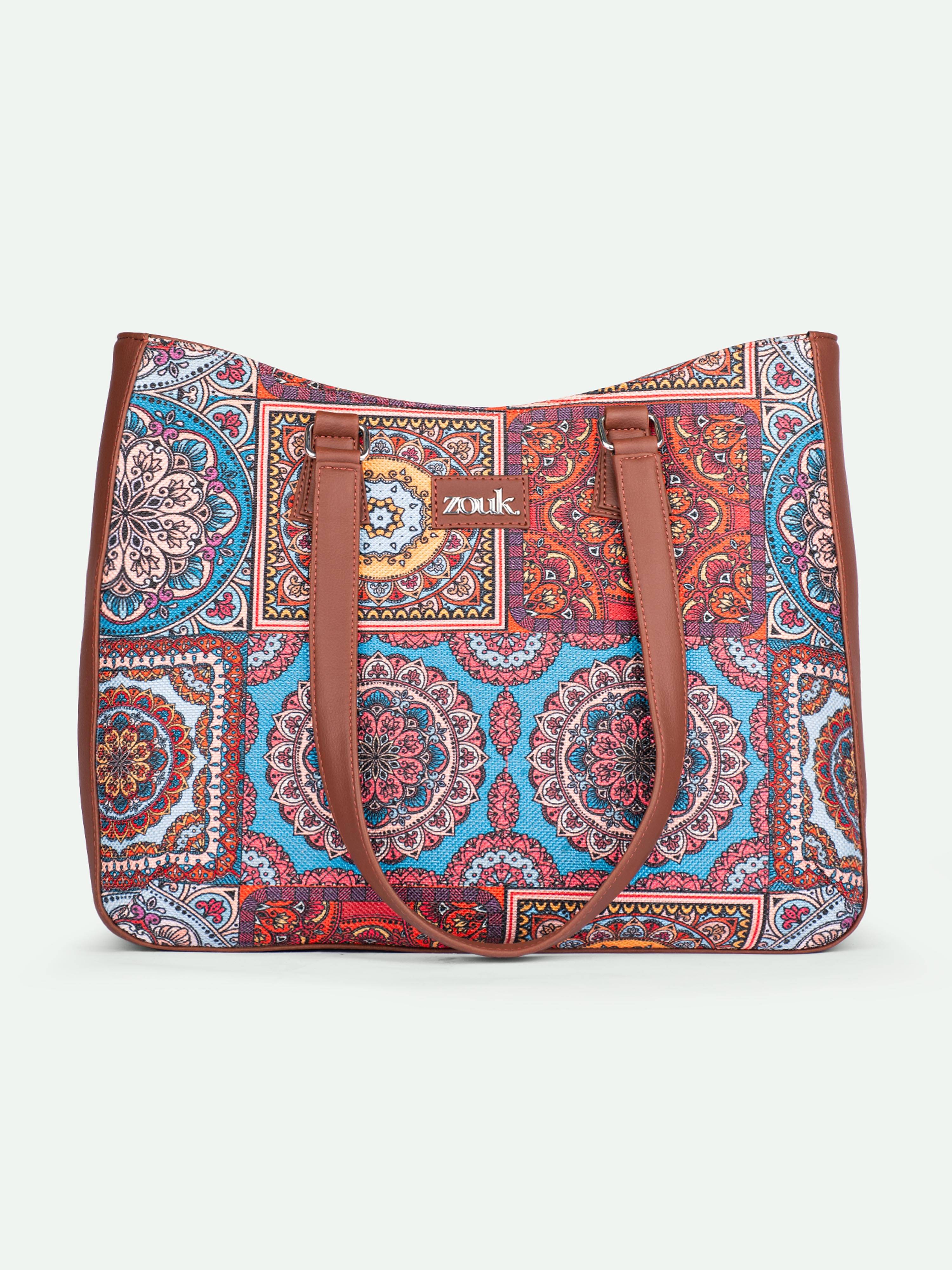     			Zouk Shoulder Bag Jute Set of 1 ( Multicolor )