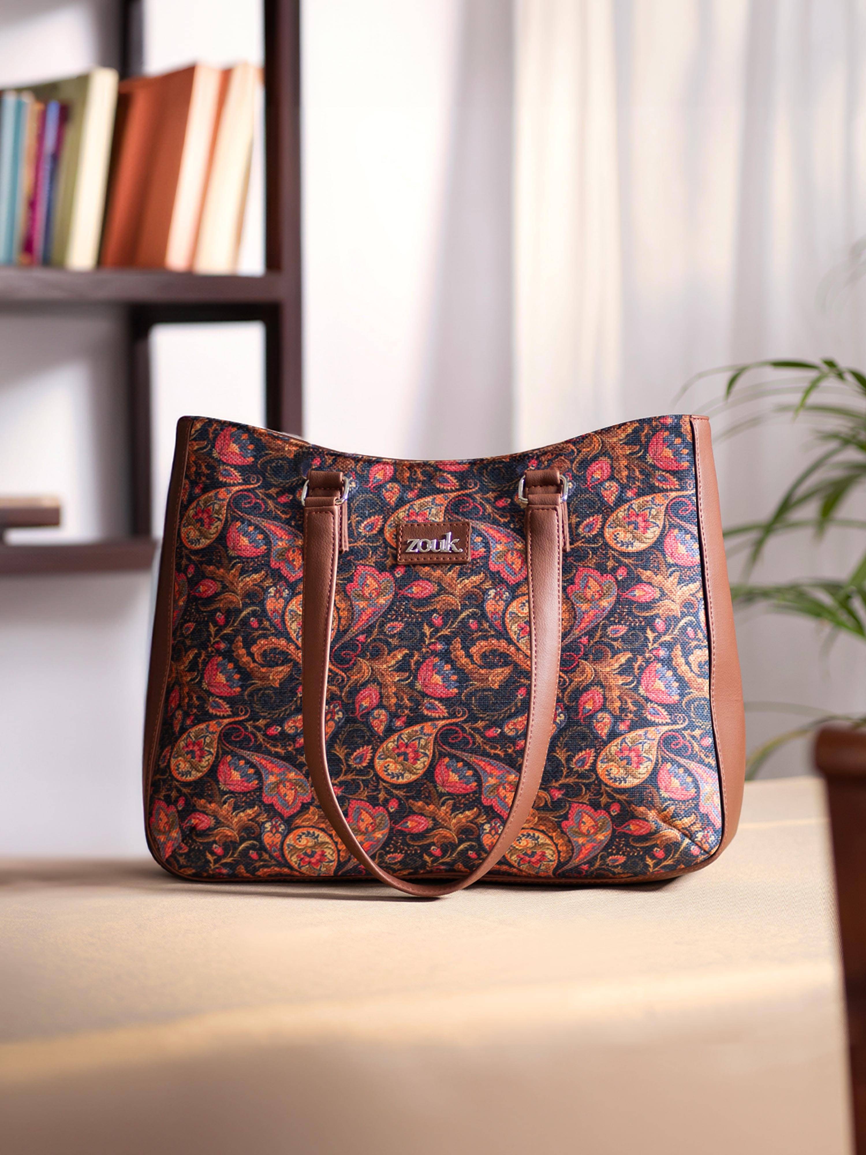     			Zouk Shoulder Bag Jute Set of 1 ( Pink )