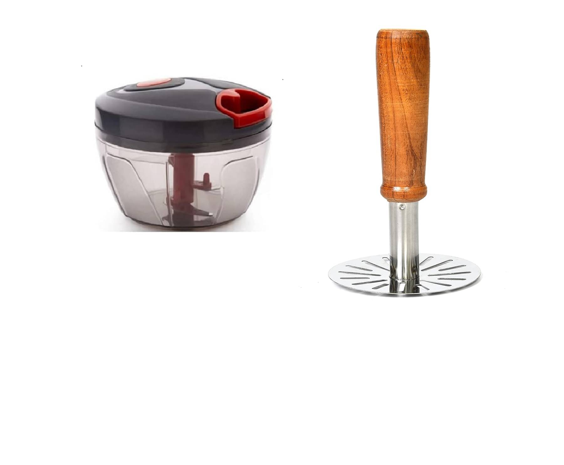 analog kichenware Multicolor Plastic Potato Masher & Manual Chopper ( Set of 2 ) analog kichenware Multicolor Plastic Potato Masher & Manual Chopper ( Set of 2 )