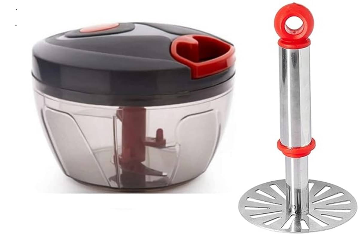 analog kichenware Multicolor Plastic Potato Masher & Hand Chopper ( Set of 2 ) analog kichenware Multicolor Plastic Potato Masher & Hand Chopper ( Set of 2 )