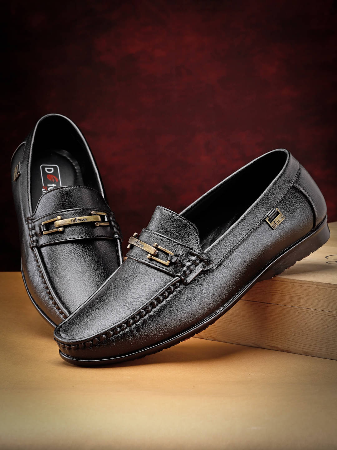     			Action Black Men's Slip on