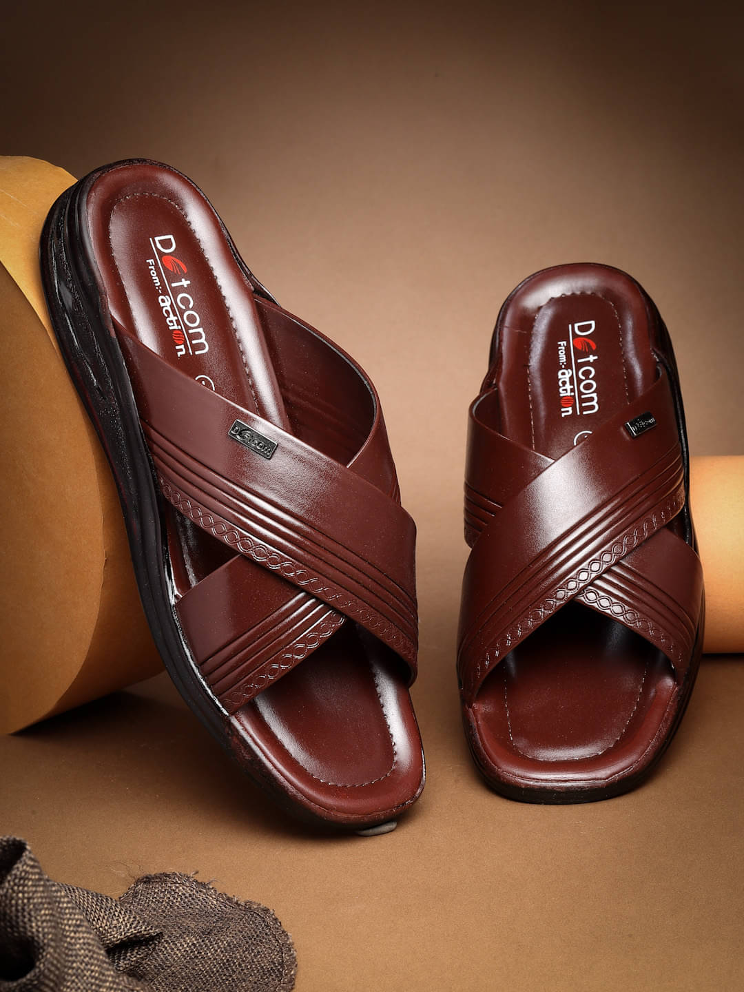     			Action - Brown Men's Sandals